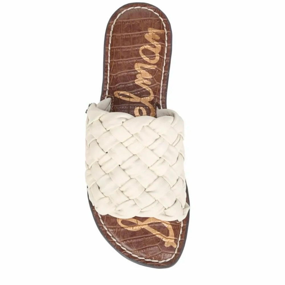 Sam Edelman  casual braiding cream Woven Slide Sandals size 7.4 - Picture 13 of 16
